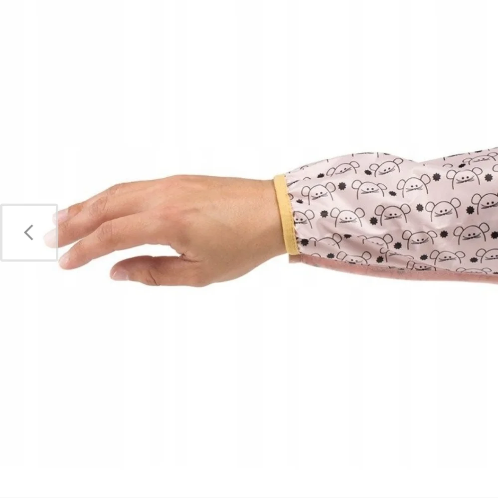 Lassig Little Chums Pink Long Sleeve Pink Mouse Bib